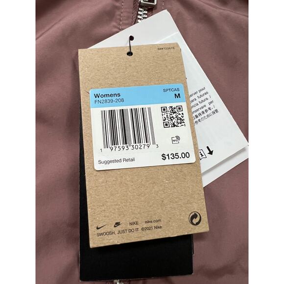 Nike Sportswear Essential Mauve Oversized Bomber Jacket FN2839-208 Women’s M - Picture 15 of 16